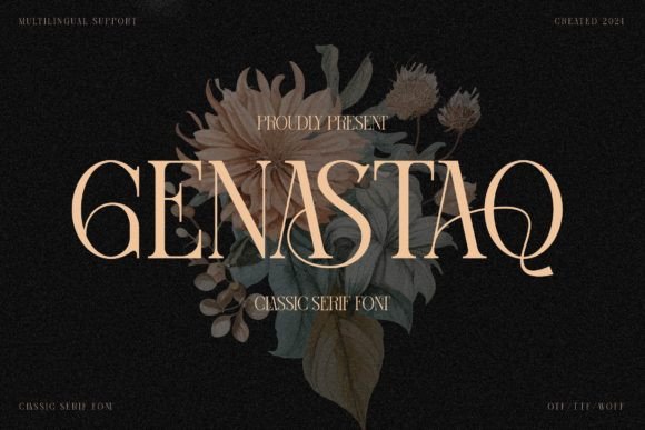 Genastaq: A Timeless Serif Typeface for Elegant Craft Designs