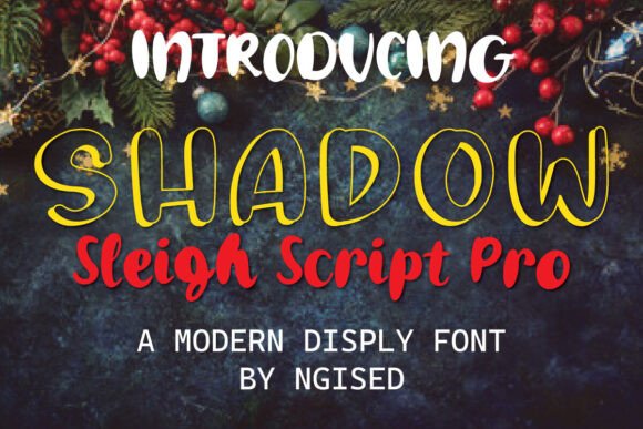 Shadow Sleigh Script Pro: A Whimsical Typeface for Festive Web Design